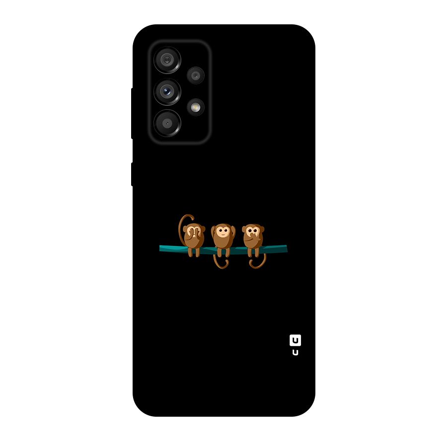 Three Cute Monkeys Original Polycarbonate Back Case for Galaxy A73 5G