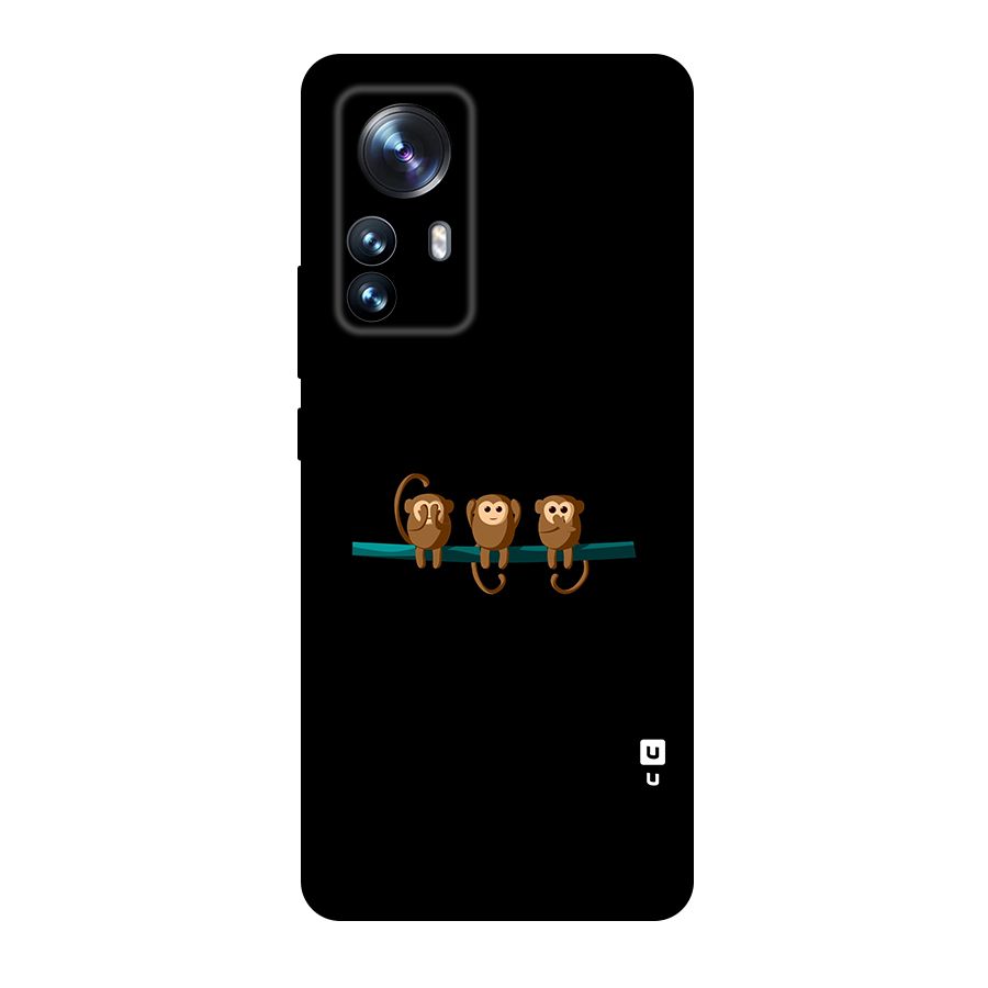 Three Cute Monkeys Original Polycarbonate Back Case for Xiaomi 12 Pro