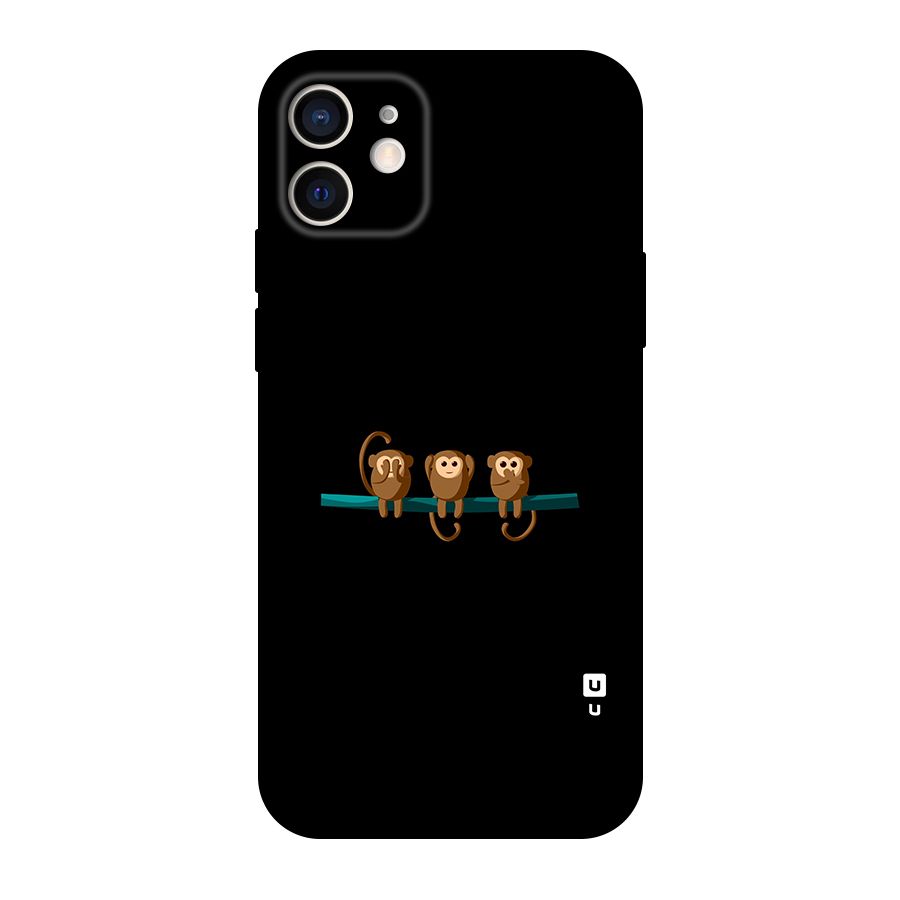 Three Cute Monkeys Original Polycarbonate Back Case for iPhone 12