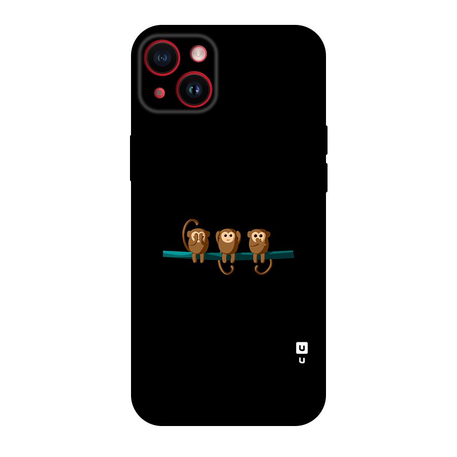 Three Cute Monkeys Original Polycarbonate Back Case for iPhone 14 Plus
