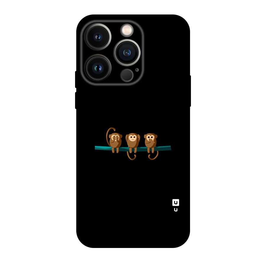 Three Cute Monkeys Original Polycarbonate Back Case for iPhone 14 Pro