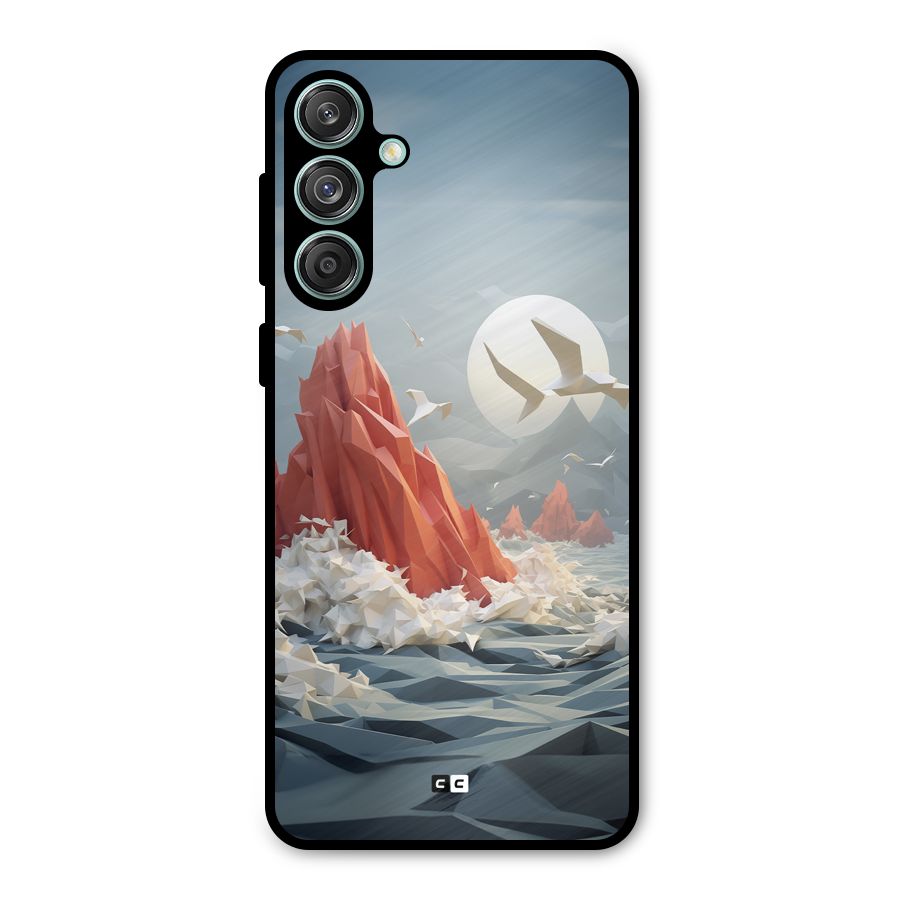 Three Dimension Sea Metal Back Case for Galaxy M55 5G
