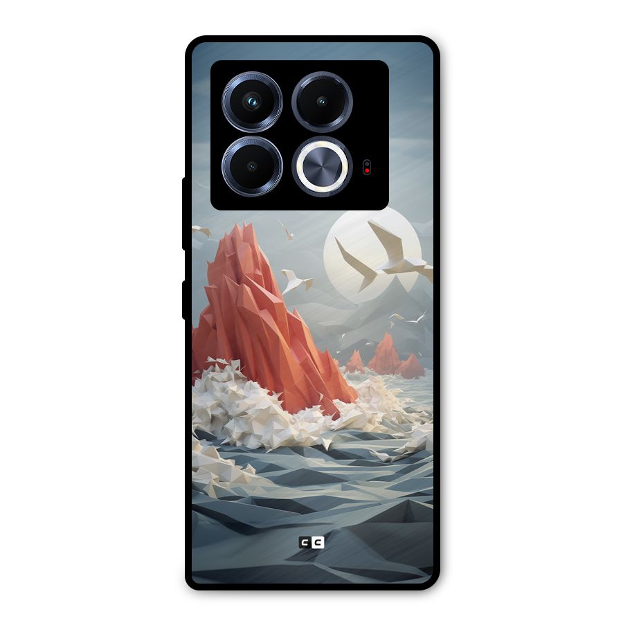 Three Dimension Sea Metal Back Case for Infinix Note 40 5G