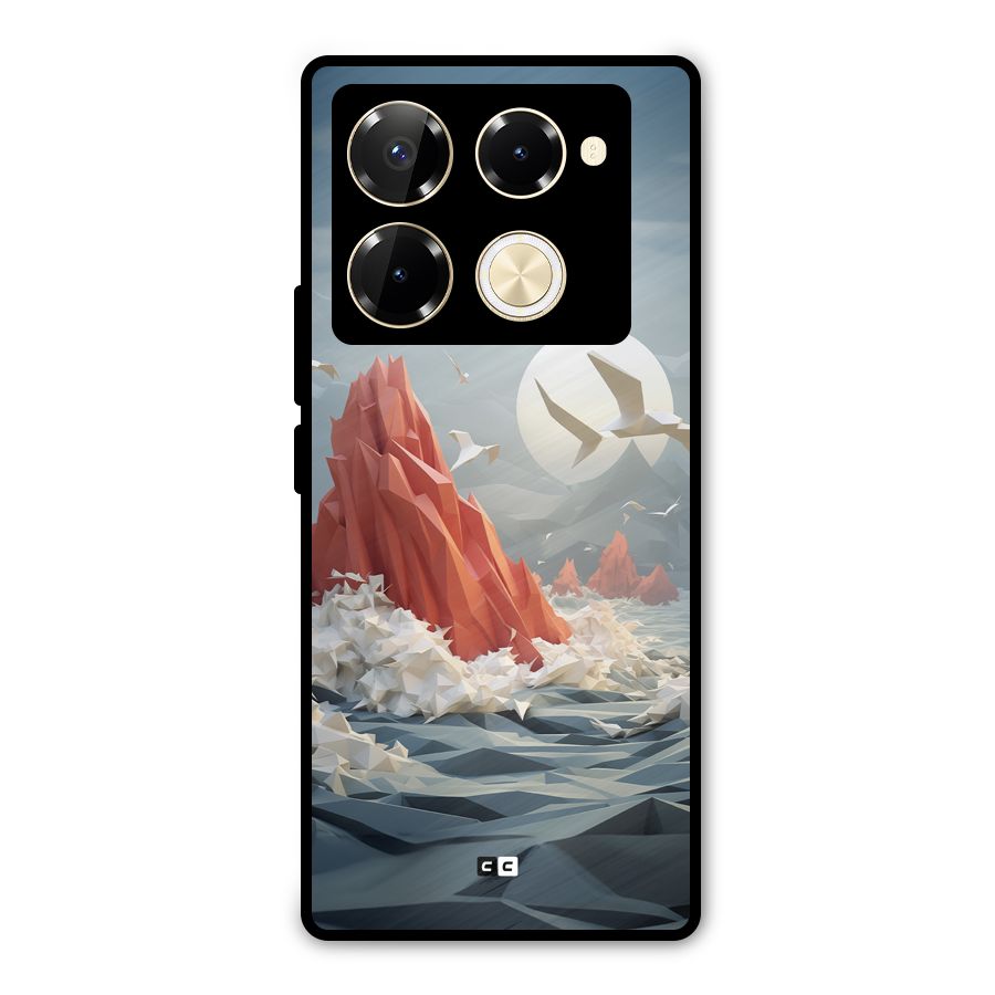 Three Dimension Sea Metal Back Case for Infinix Note 40 Pro Plus