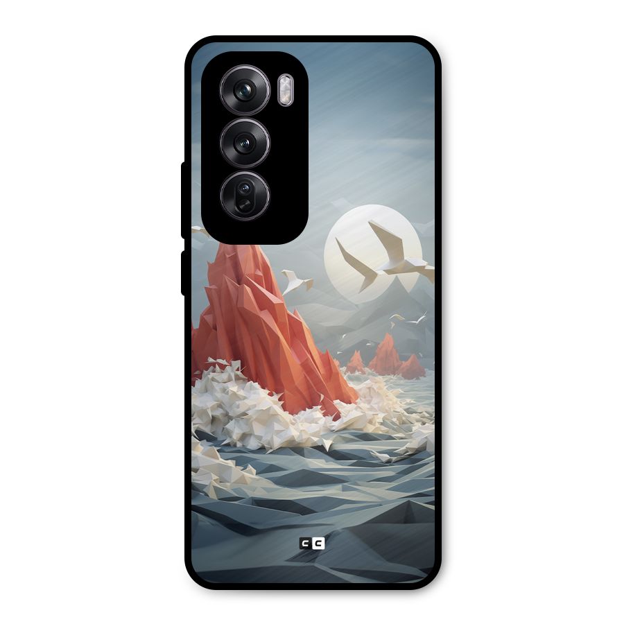 Three Dimension Sea Metal Back Case for Oppo Reno12 Pro