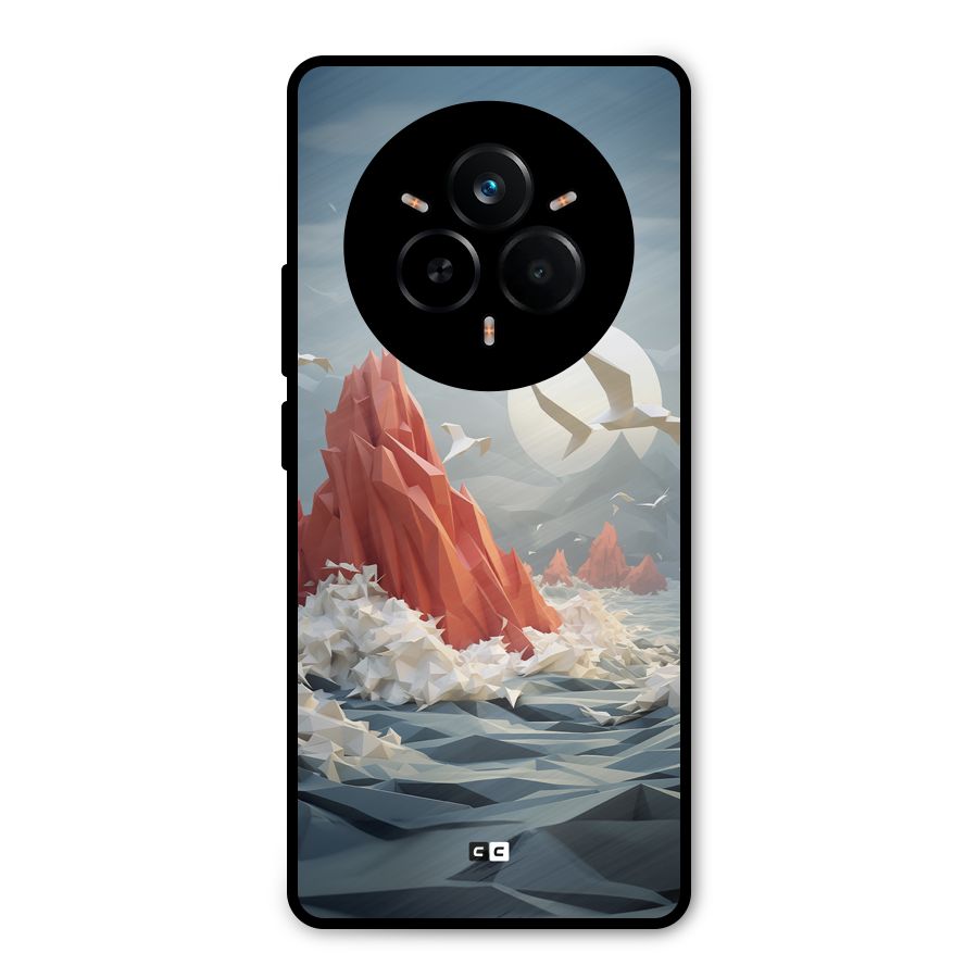 Three Dimension Sea Metal Back Case for Realme 14 Pro Plus