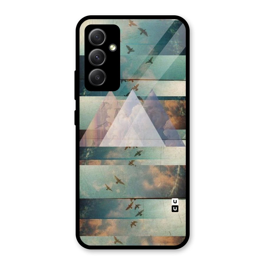 Three Triangles Glass Back Case for Galaxy A34