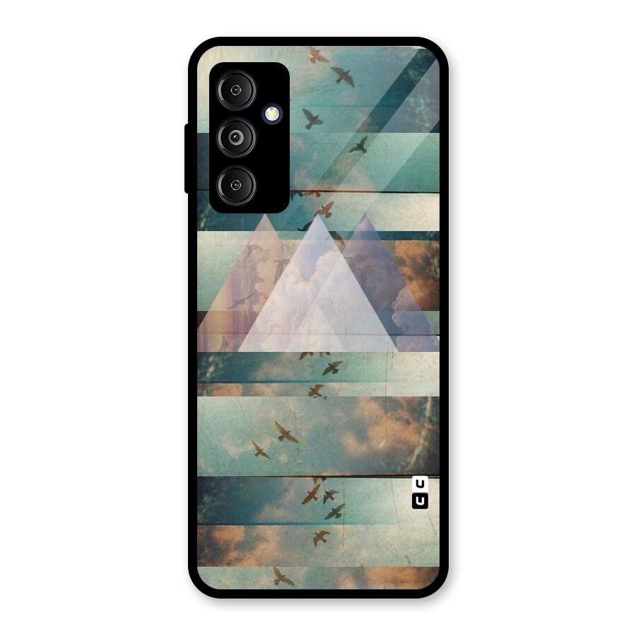 Three Triangles Glass Back Case for Galaxy M14 5G