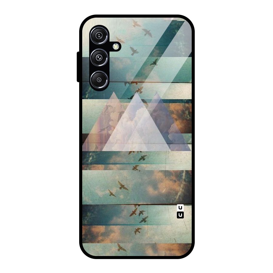 Three Triangles Glass Back Case for Galaxy M34 5G