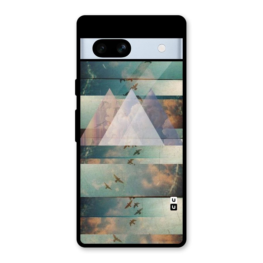 Three Triangles Glass Back Case for Google Pixel 7a