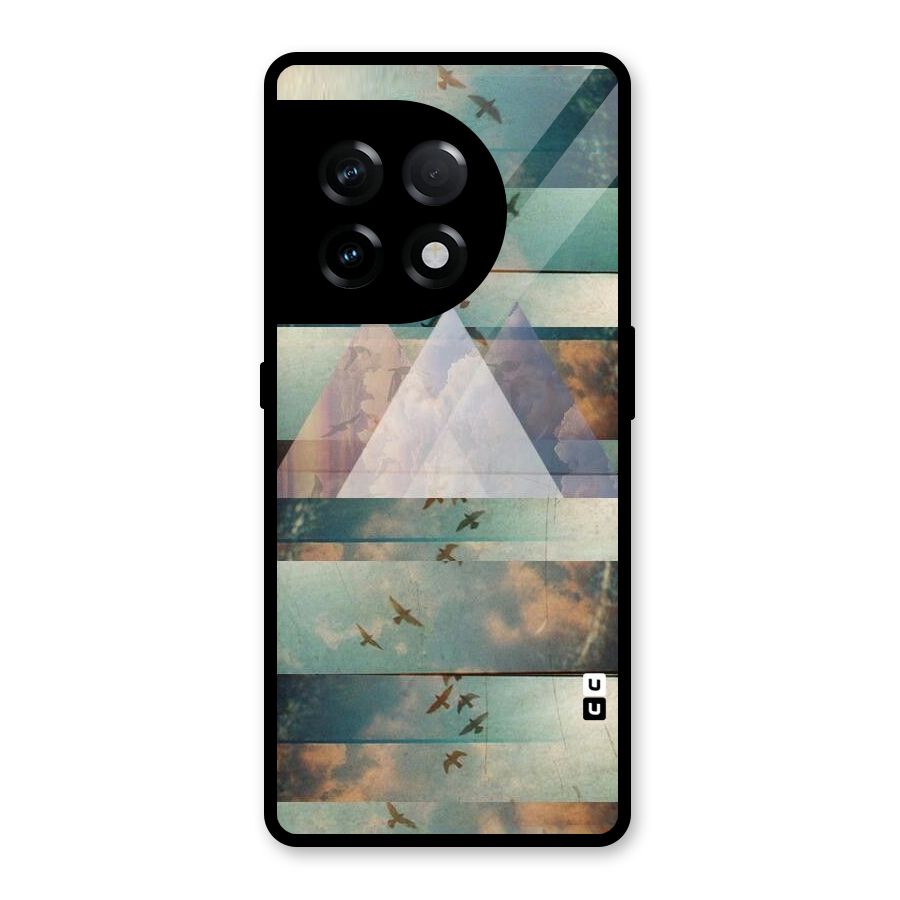 Three Triangles Glass Back Case for OnePlus 11R