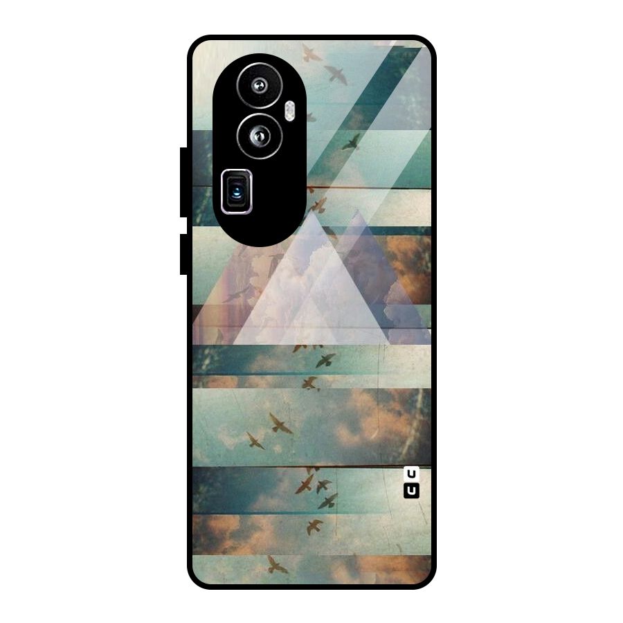 Three Triangles Glass Back Case for Oppo Reno10 Pro Plus