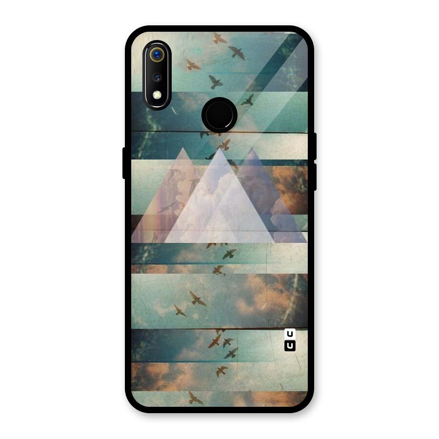 Three Triangles Glass Back Case for Realme 3i