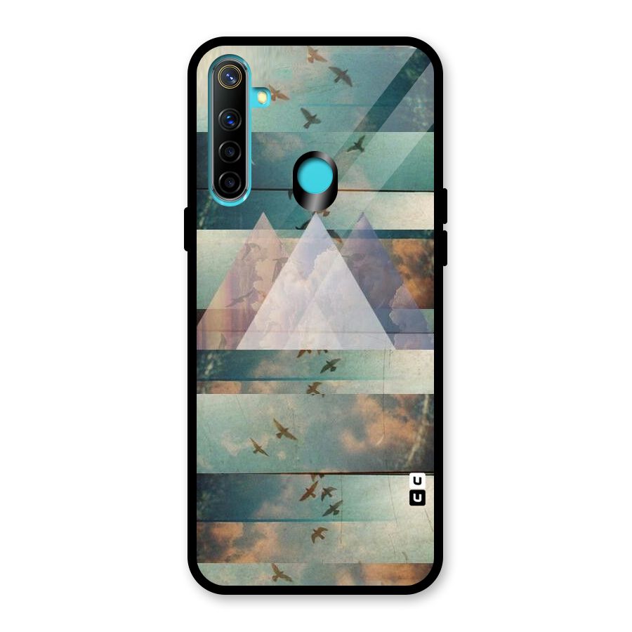 Three Triangles Glass Back Case for Realme 5i