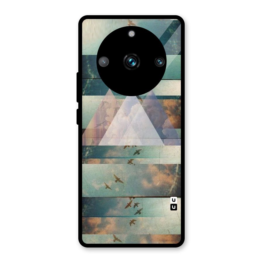 Three Triangles Glass Back Case for Realme Narzo 60 Pro