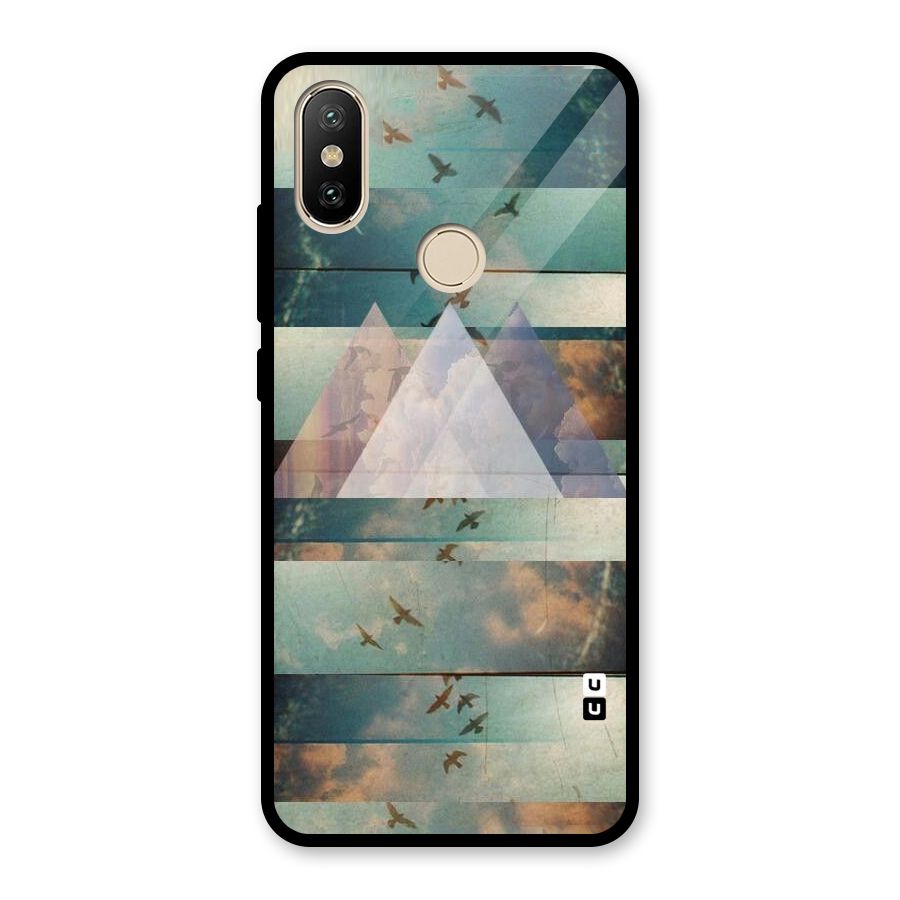Three Triangles Glass Back Case for Redmi A2
