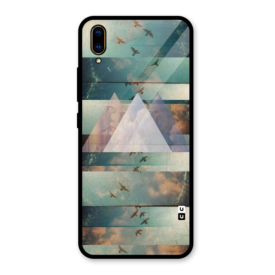 Three Triangles Glass Back Case for Vivo V11 Pro