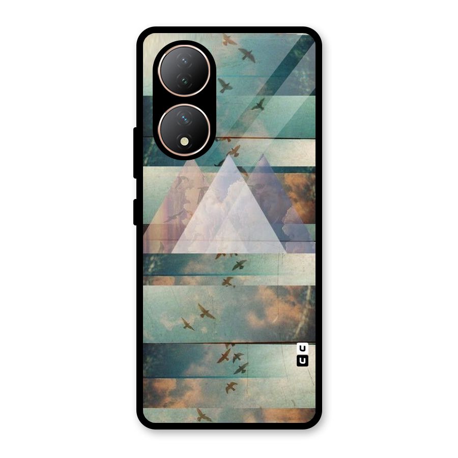 Three Triangles Glass Back Case for Vivo Y100A