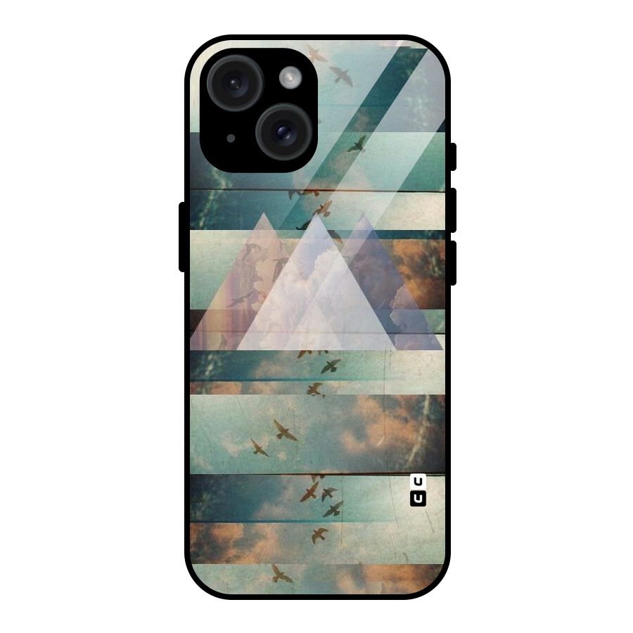 Three Triangles Glass Back Case for iPhone 15