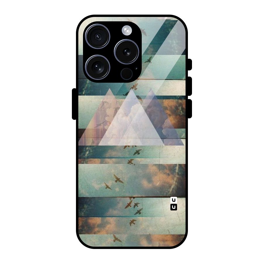 Three Triangles Glass Back Case for iPhone 15 Pro
