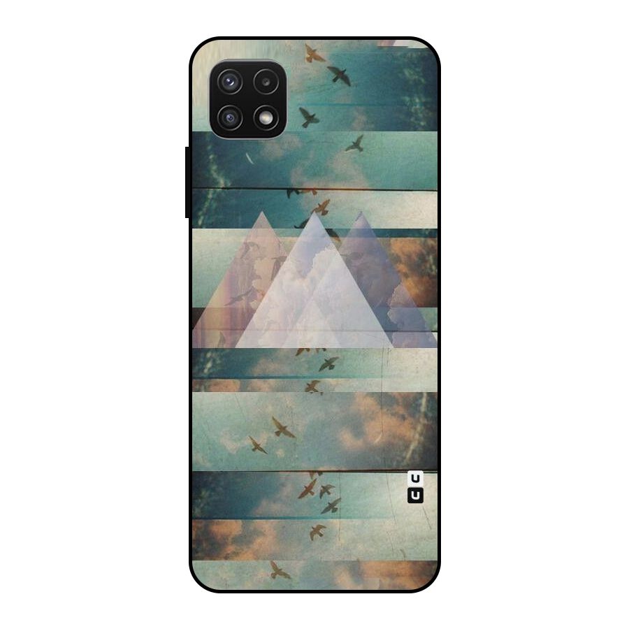 Three Triangles Metal Back Case for Galaxy A22 5G