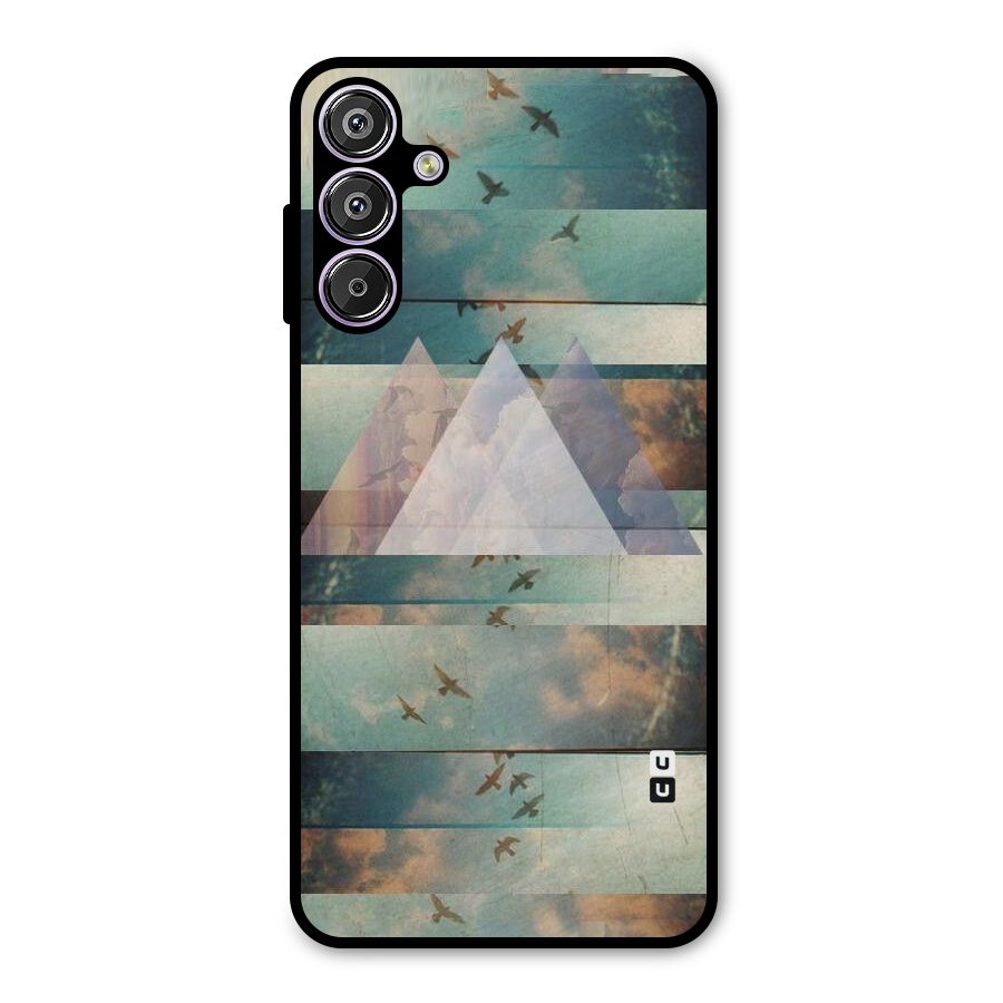 Three Triangles Metal Back Case for Galaxy F15