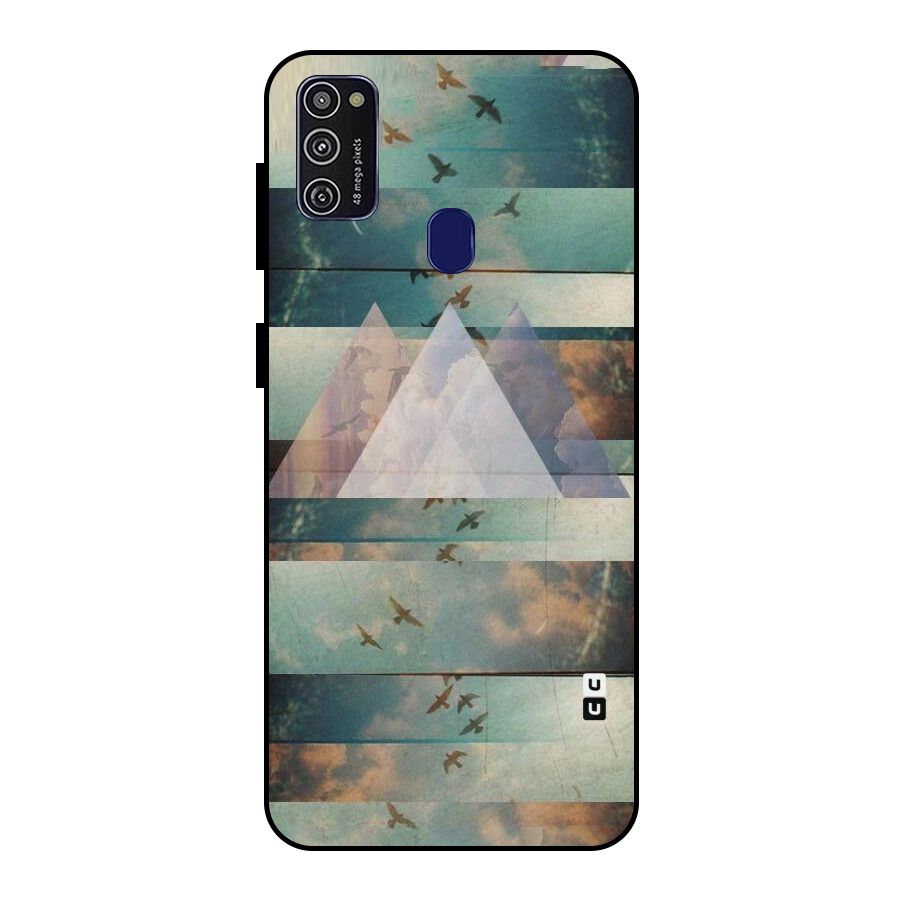 Three Triangles Metal Back Case for Galaxy M21