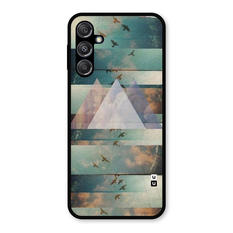 Three Triangles Metal Back Case for Galaxy M34 5G