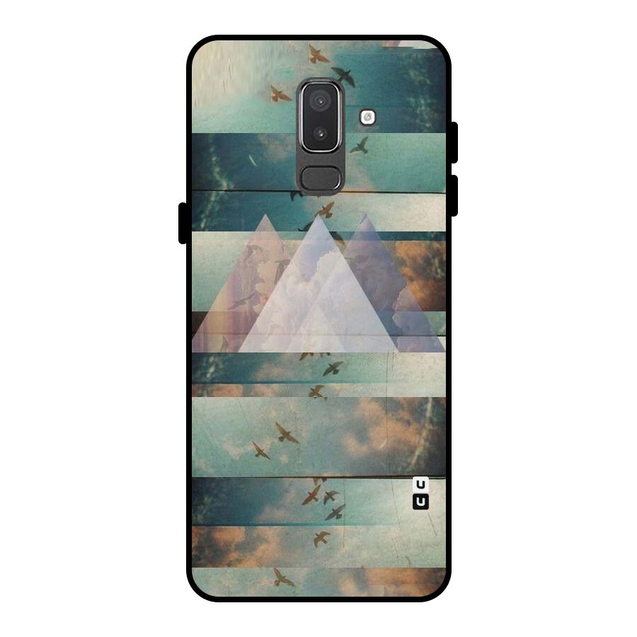 Three Triangles Metal Back Case for Galaxy On8 (2018)