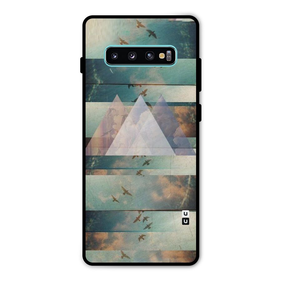 Three Triangles Metal Back Case for Galaxy S10 Plus