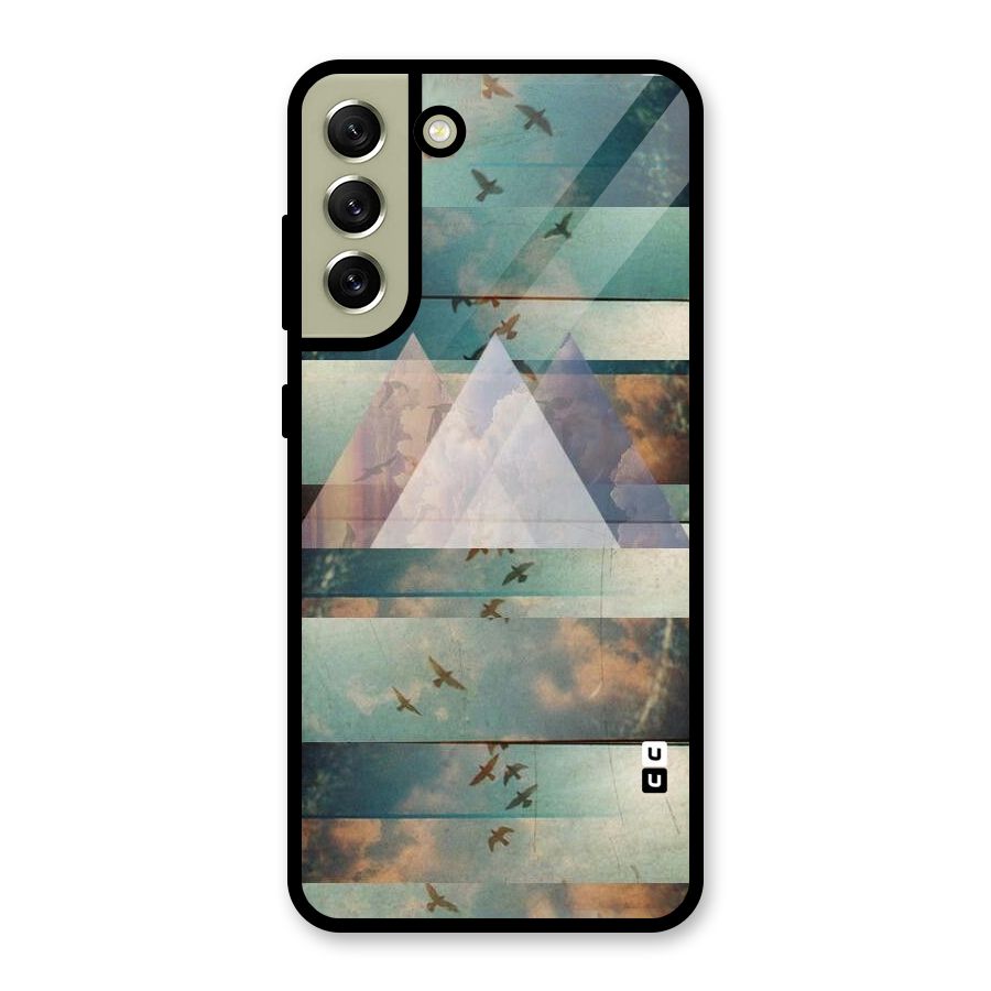 Three Triangles Metal Back Case for Galaxy S21 FE 5G (2023)