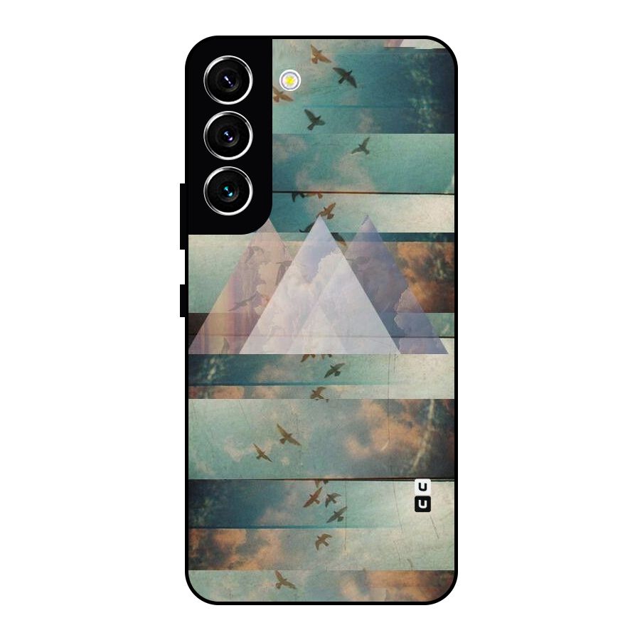 Three Triangles Metal Back Case for Galaxy S22 5G