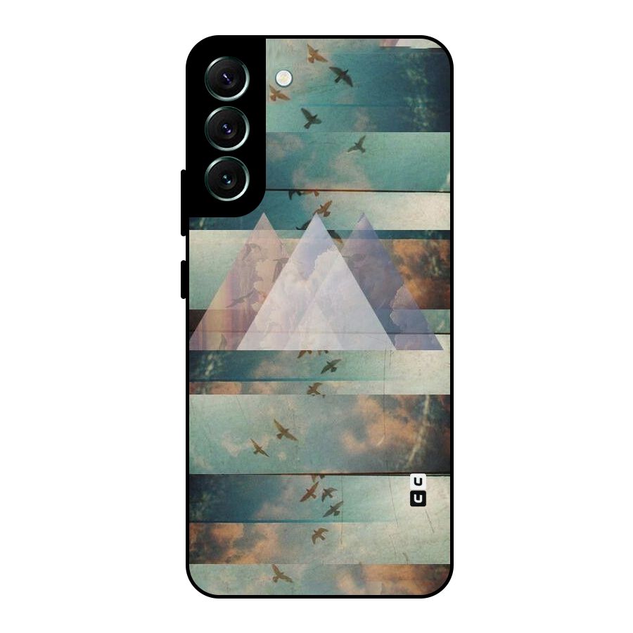 Three Triangles Metal Back Case for Galaxy S22 Plus 5G