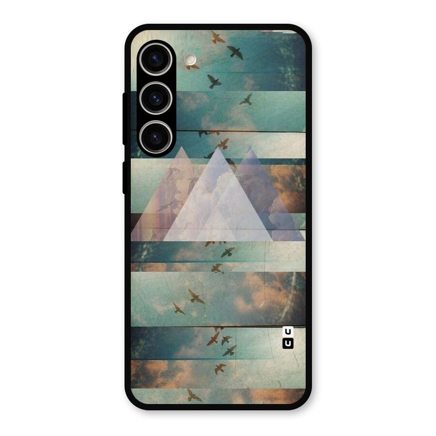 Three Triangles Metal Back Case for Galaxy S23 Plus