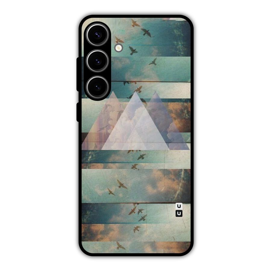Three Triangles Metal Back Case for Galaxy S24 Plus