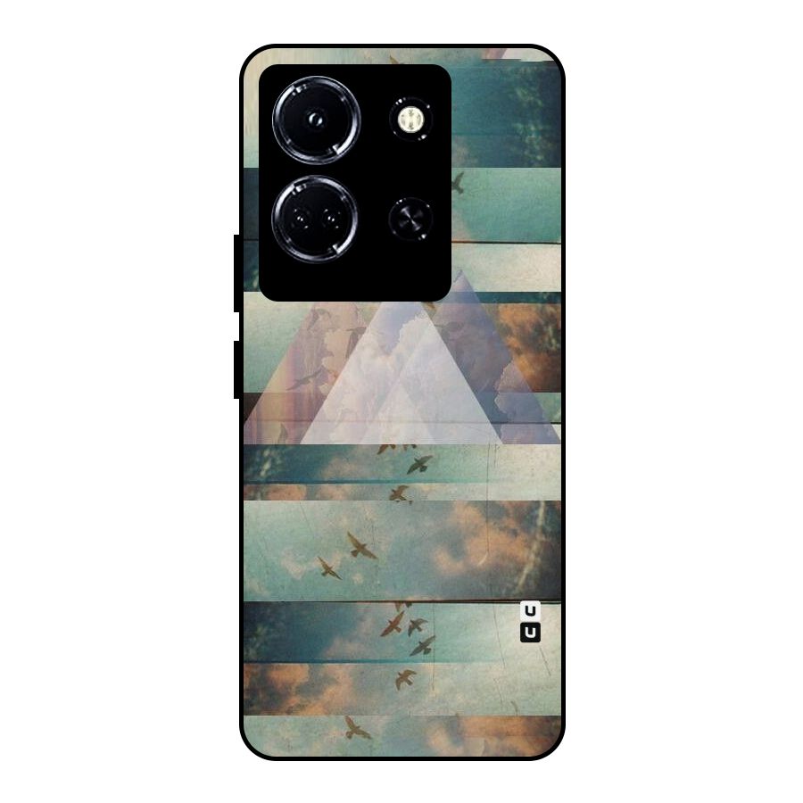 Three Triangles Metal Back Case for Infinix Note 30 5G