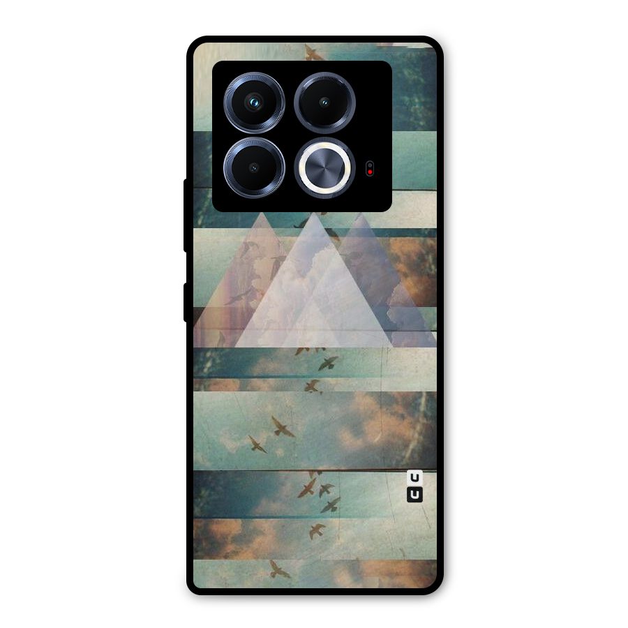 Three Triangles Metal Back Case for Infinix Note 40 5G