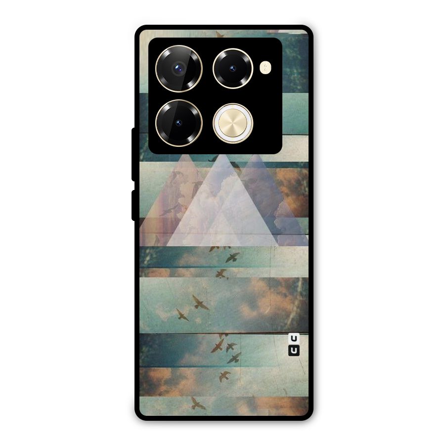 Three Triangles Metal Back Case for Infinix Note 40 Pro Plus