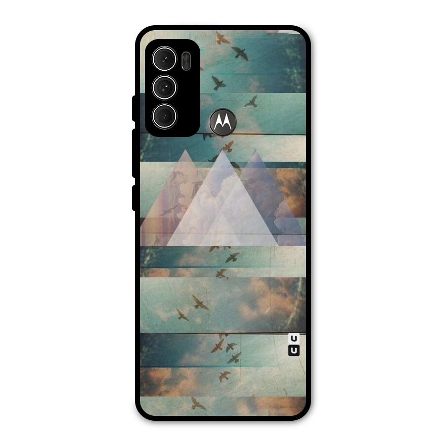 Three Triangles Metal Back Case for Moto G60