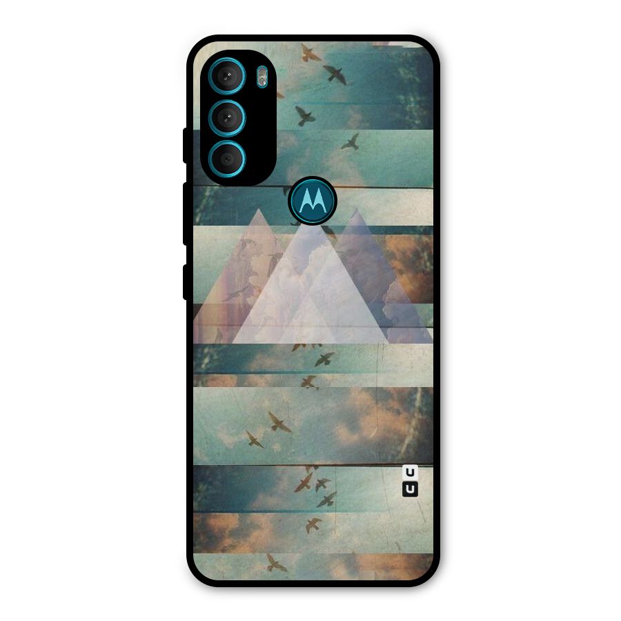 Three Triangles Metal Back Case for Moto G71 5G