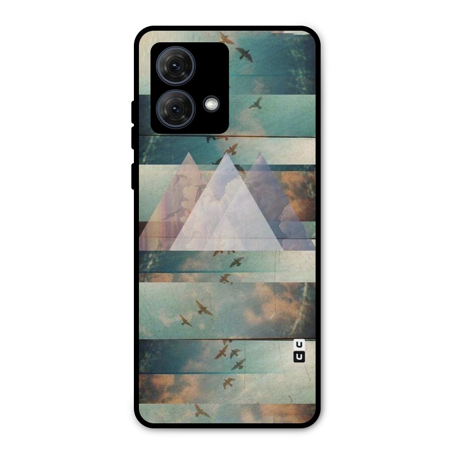 Three Triangles Metal Back Case for Moto G84