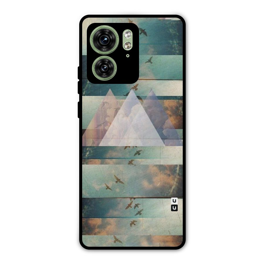 Three Triangles Metal Back Case for Motorola Edge 40 5G