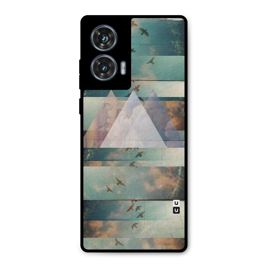 Three Triangles Metal Back Case for Motorola Edge 50 Fusion