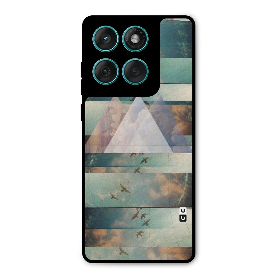 Three Triangles Metal Back Case for Motorola Edge 60 Fusion