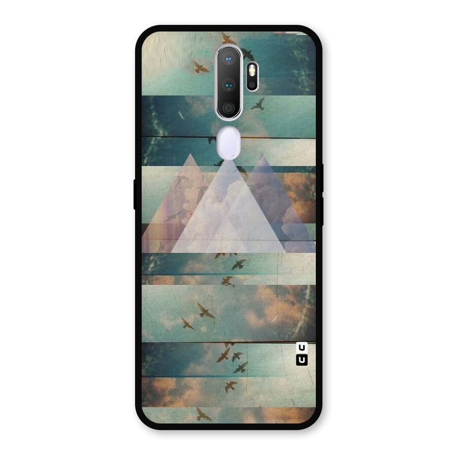 Three Triangles Metal Back Case for Oppo A9 (2020)