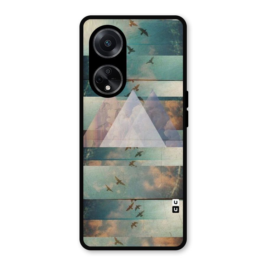 Three Triangles Metal Back Case for Oppo F23