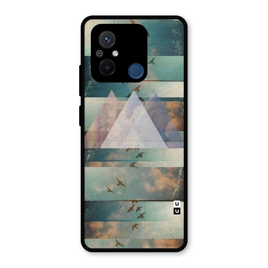 Three Triangles Metal Back Case for Poco C55