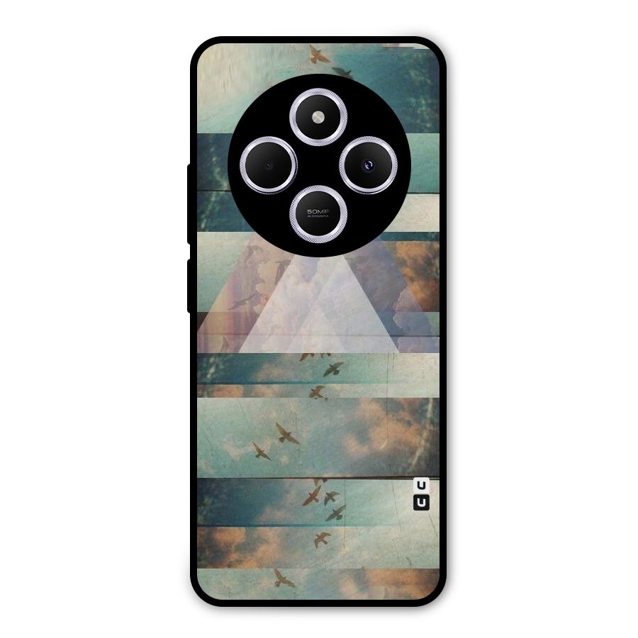 Three Triangles Metal Back Case for Poco C75 5G
