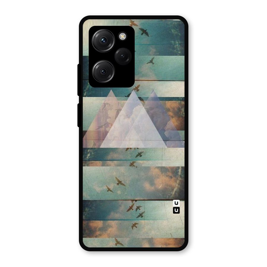 Three Triangles Metal Back Case for Poco X5 Pro