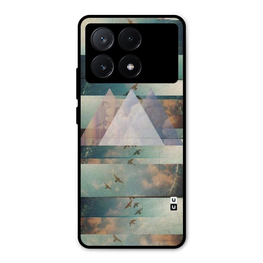 Three Triangles Metal Back Case for Poco X6 Pro